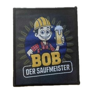 Bob der Saufmeister Patch / Aufnäher Party Alkohol